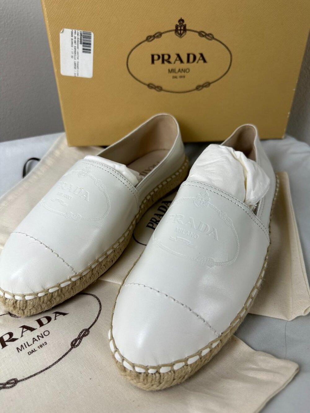 Prada Leather Espadrilles (NIB) Size 42